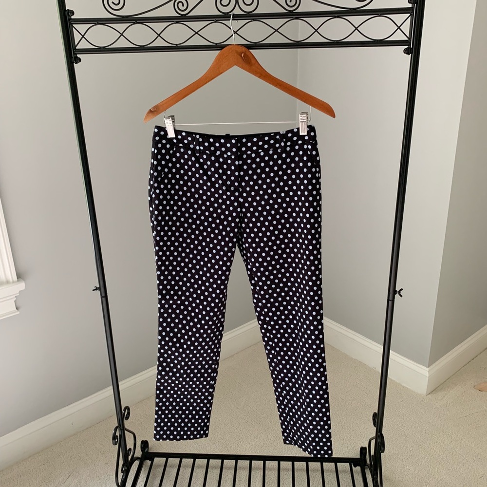Polka dotted dress pants from Limited